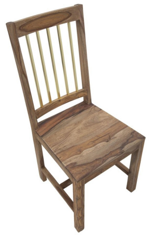 Set 2 scaune dining din lemn de sheesham si metal, 50 x 45 x 100 cm, Elegant Mauro Ferreti - Img 4