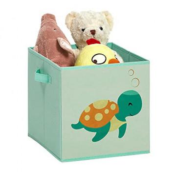 Set 3 cutii depozitare pentru copii, 30 x 30 x 30 cm, textil, multicolor, Songmics - Img 5