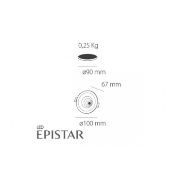 Spot incastrat COB Essential RC, alb, Max 9W, lumina neutra, Kelektron – fotografie de catalog din alt cadru