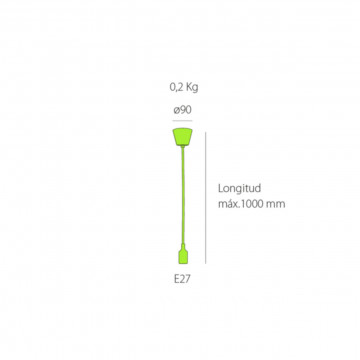 Suport lampa Deco, verde deschis, Soclu E27, Max 60W, Kelektron - Img 2