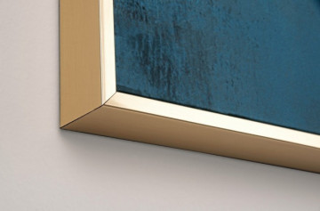 Tablou decorativ albastru/alb din MDF si panza, 67x4,3x94,5 cm, Bold Abstract Bizzotto - Img 3
