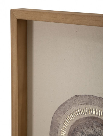 Tablou decorativ maro din lemn de Pin si panza, 45x3,2x60 cm, Circly-C Mauro Ferretti - Img 5