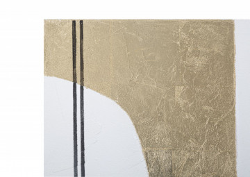 Tablou decorativ multicolor din lemn de Pin si panza, 80x2,7x100 cm, Obix Mauro Ferretti - Img 2