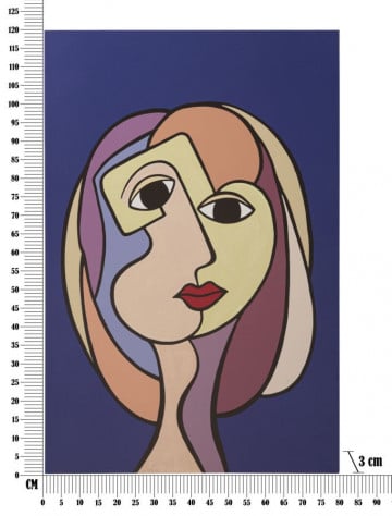 Tablou decorativ multicolor din lemn de Pin si panza, 80x3x120 cm, Double Face-A Mauro Ferretti - Img 5