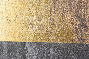 Tablou decorativ negru/auriu din MDF si panza, 82,6x4,3x122,6 cm, Bold Abstract Bizzotto - Img 2