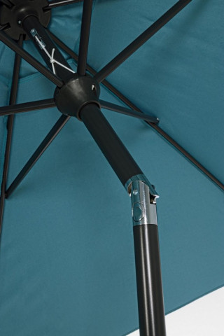 Umbrela de gradina cu brat pivotant albastru petrol din poliester si metal, ∅ 270 cm, Kalife Bizzotto - Img 4