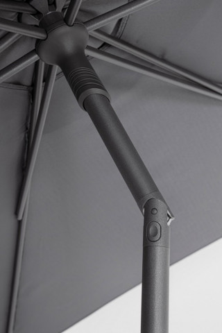 Umbrela de gradina cu brat pivotant gri antracit din poliester si metal, ∅ 270 cm, Samba Bizzotto - Img 4