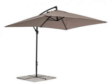 Umbrela de gradina gri taupe din poliester si metal, 300x200 cm, Texas Bizzotto - Img 1