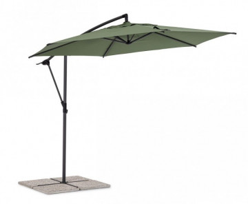 Umbrela de gradina verde olive din poliester si metal, ∅ 300 cm, Tropea Bizzotto - Img 1
