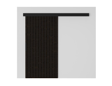 Ușă glisantă Perion – 106x1.6x205 cm – Wenge / Negru