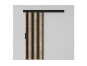 Ușă glisantă Perion – 76x1.6x205 cm – Sonoma / Negru