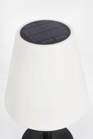 Veioza LED cu incarcare solara, neagra, inaltime 36 cm, Pe Black, Bizotto - Img 3