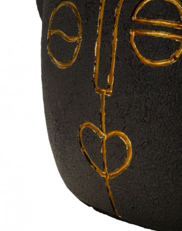 Veioza maro / neagra din polirasina si metal, ø 30,5 cm, Tribal Mauro Ferreti - Img 2