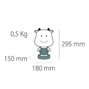 Veioza pentru copii Cute Pet Cow 1, 1x E14 / 7W / 12V, verde, Kelektron - Img 5