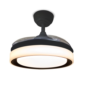 Ventilator de tavan LED Brezza, 4 pale, Ø90 cm, 48W, Negru, Kelektron - Img 2