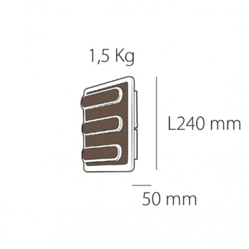 Prezentare produs aplică Retro Kelektron 35W, 24x24 cm, LED integrat, garanție 3 ani, SKU 20 5 06 035 CF 539