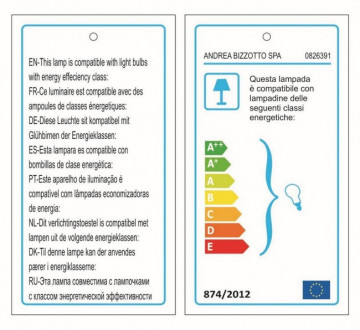 Aplica zurine, soclu E27, max 25W, auriu / natural - Img 4