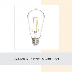 Bec LED, Sage, ST64 - White, 7 W, 6500K, 806 Lm, sticla - Img 3