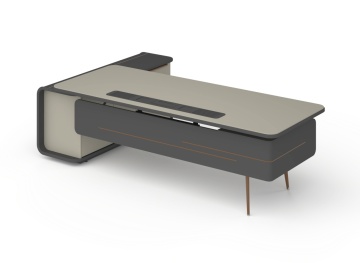 Birou managerial RİTİM cu etajeră | Design executiv premium | AlmaCasa