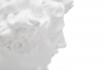 Bust decorativ alb din polirasina, 20x17,5x30 cm, Roman Man Mauro Ferretti - Img 4