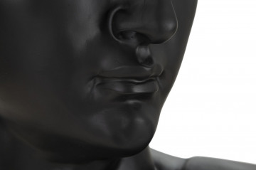 Bust decorativ negru din polirasina, 44x35,5x60 cm, Roman Man Mauro Ferretti - Img 4