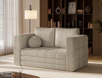 Canapea Kastol , beige velour extensibil, 137x71x74 cm – Modullo 18 - Img 5