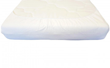 Cearceaf de pat Bumbac alb bebelusi si copii, cu elastic, 135x65 - Img 3