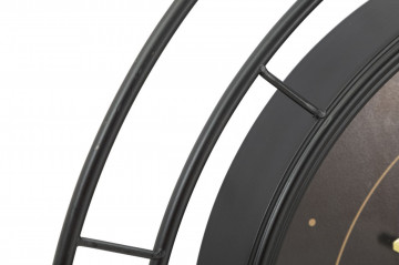 Ceas decorativ negru din MDF si metal, ∅ 70 cm, Fashion Dark Mauro Ferretti - Img 3