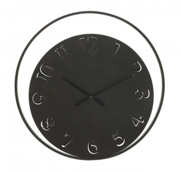 Ceas decorativ negru din metal, ∅ 60 cm, Circle Mauro Ferretti - Img 1