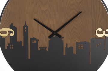 Ceas decorativ negru din metal si MDF, ø 60 cm, City Mauro Ferreti - Img 4
