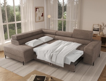 Colțar Colesio extensibil, 274x200x93 cm, orientare stânga – Modullo 20 – prezentare comercială suplimentară