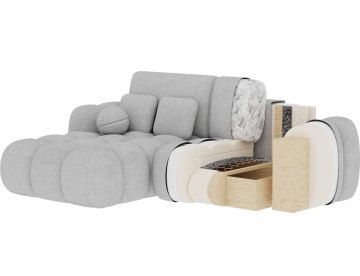 Colțar Covelion extensibil, 260x167x105 cm, orientare stânga – Royal 18 - Img 13