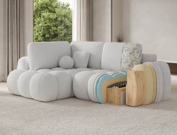 Colțar Cozion extensibil, 267x165x105 cm, orientare stânga – Royal 20 - Img 13