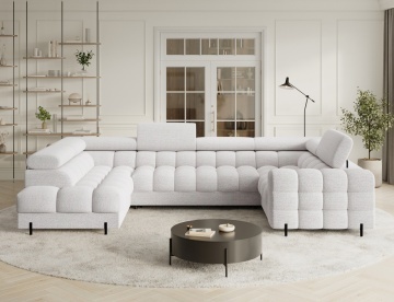 Colțar extensibil, cu spatiu pentru depozitare, 346x205x93 cm, Fectory LT, Eltap