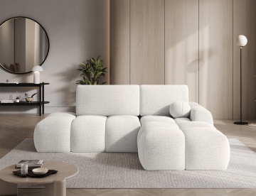 Colțar extensibil Vittario dreapta 227 x 170 cm | alb Royal 01 | ladă depozitare | ELTAP