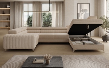 Colțar Louis extensibil, 347x202x92 cm, orientare dreapta – Jarell 18 – cadru suplimentar din prezentarea produsului