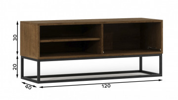 Comodă TV cu un sertar si doua rafturi, 120x50 cm, Avorio, Eltap - Img 6