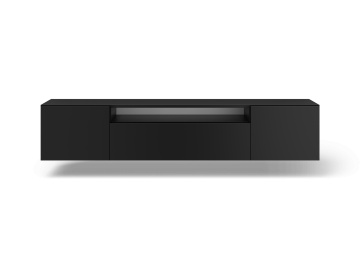 Comodă TV Femur Hanging – 200x41x40 cm – Negru