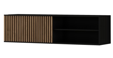 Comodă TV Meorati 150 wall-mounted Media cabinet negru – Negru - Img 7
