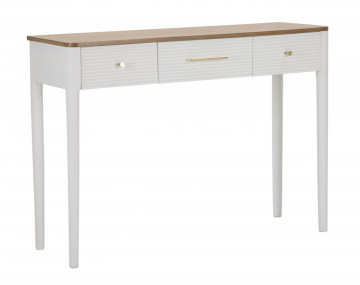 Consola alba/maro din lemn de Frasin, 107x37x80 cm, Matera Mauro Ferretti