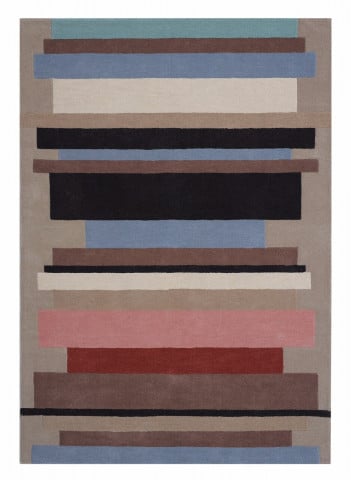 Covor Lines Bedora, 120x170 cm, 100% lana, multicolor, finisat manual - Img 3