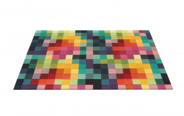 Covor Patch Bedora, 200x300 cm, 100% lana, multicolor, finisat manual - Img 8