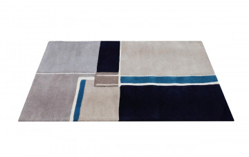 Covor Sea Bedora, 120x170 cm, 100% lana, albastru, finisat manual - Img 8