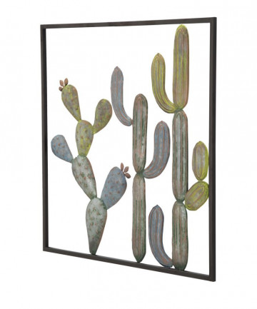 Decoratiune de perete din metal, 50 x 1,3 x 50 cm, Cactus C Mauro Ferreti - Img 3