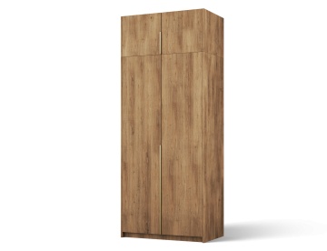 Dulap Bregma II cu uși batante și extensie superioară – 4 uși – 100x58x250 cm – Stejar Artisan – Varianta 2 - Img 2