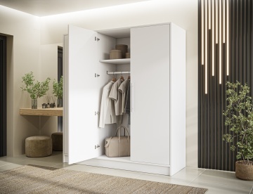 Dulap cu 3 usi Alarica 180x60x200 cm – Alb – imagine alternativă de prezentare