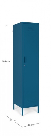 Dulap cu o usa, albastru, 46x38x185 cm, Cambridge, Yes - Img 2