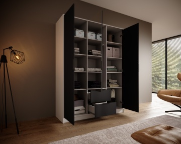 Dulap cu trei usi si oglinda, Norel, ADRK Furniture - Img 4