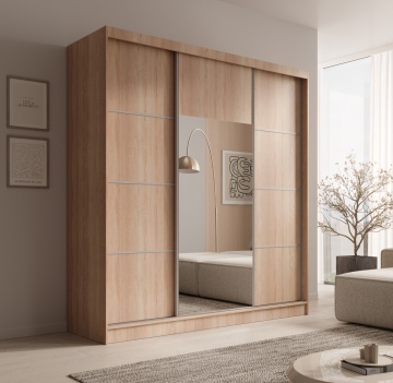 Dulap cu usi glisante, 200x61x215 cm, Keri 200, ADRK Furniture