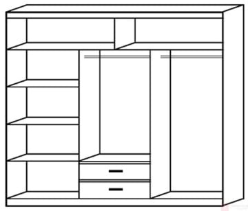 Dulap cu usi glisante 235x215 cm, Erwin, ADRK Furniture - Img 11